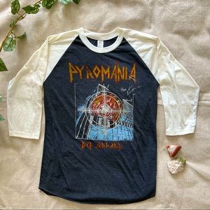 Def Leppard - Pyromania 3/4 Sleeve Raglan Band Tee